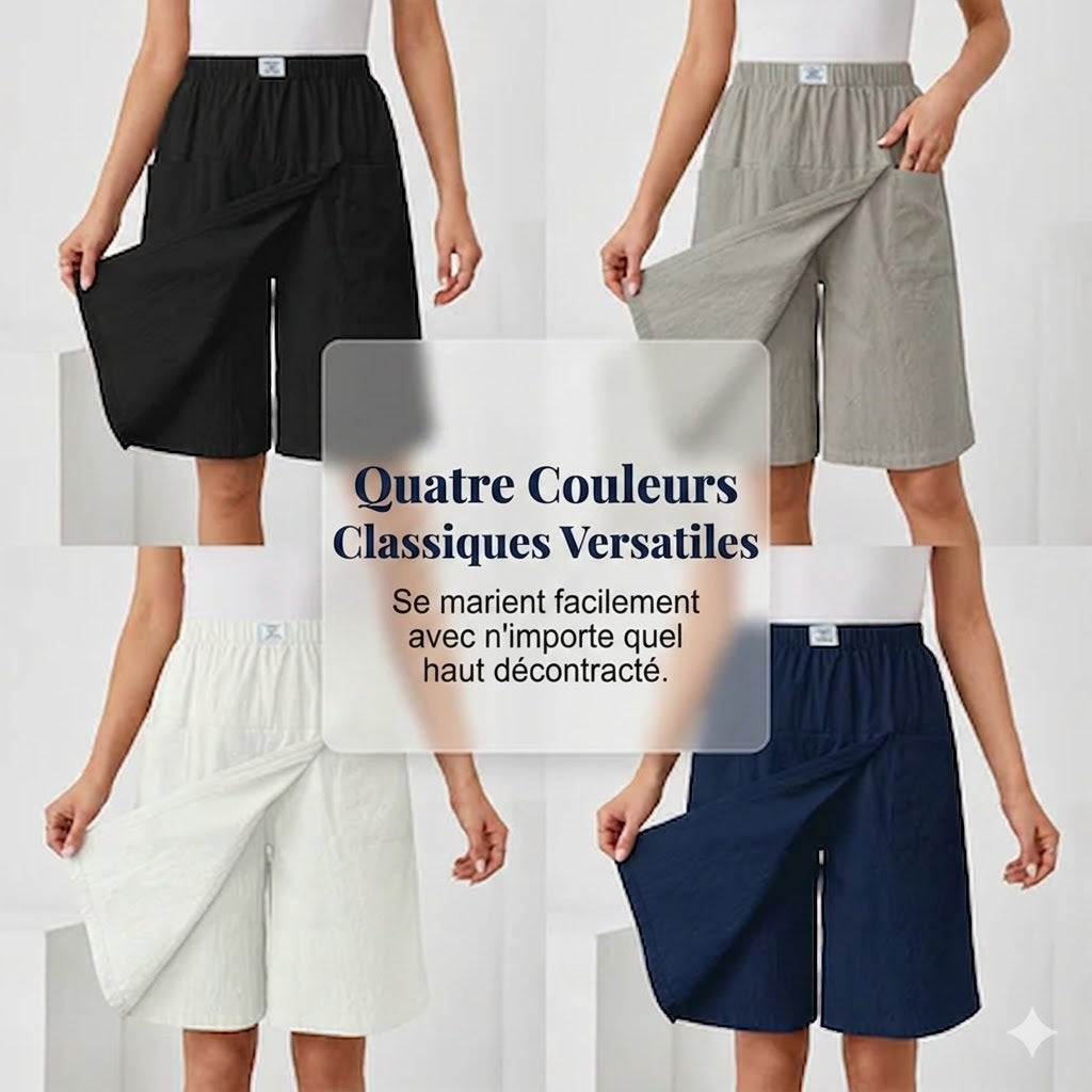 Libertine™ — Jupe-short taille élastique à poches