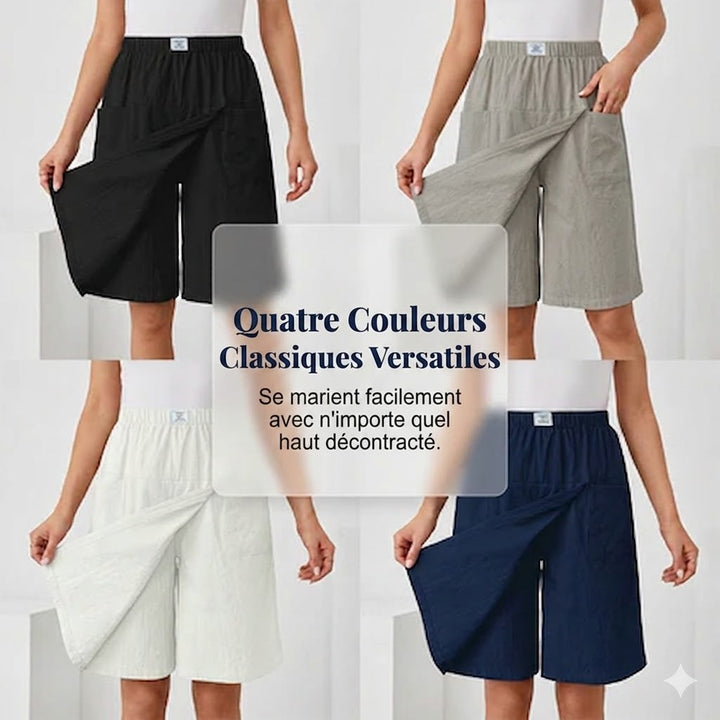 Libertine™ — Jupe-short taille élastique à poches