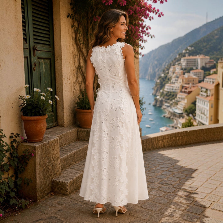 DELLA™ | Robe Maxi Brodée Élégante