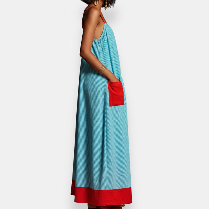 SERVALDE™ | Robe Longue à Bretelles avec Poches
