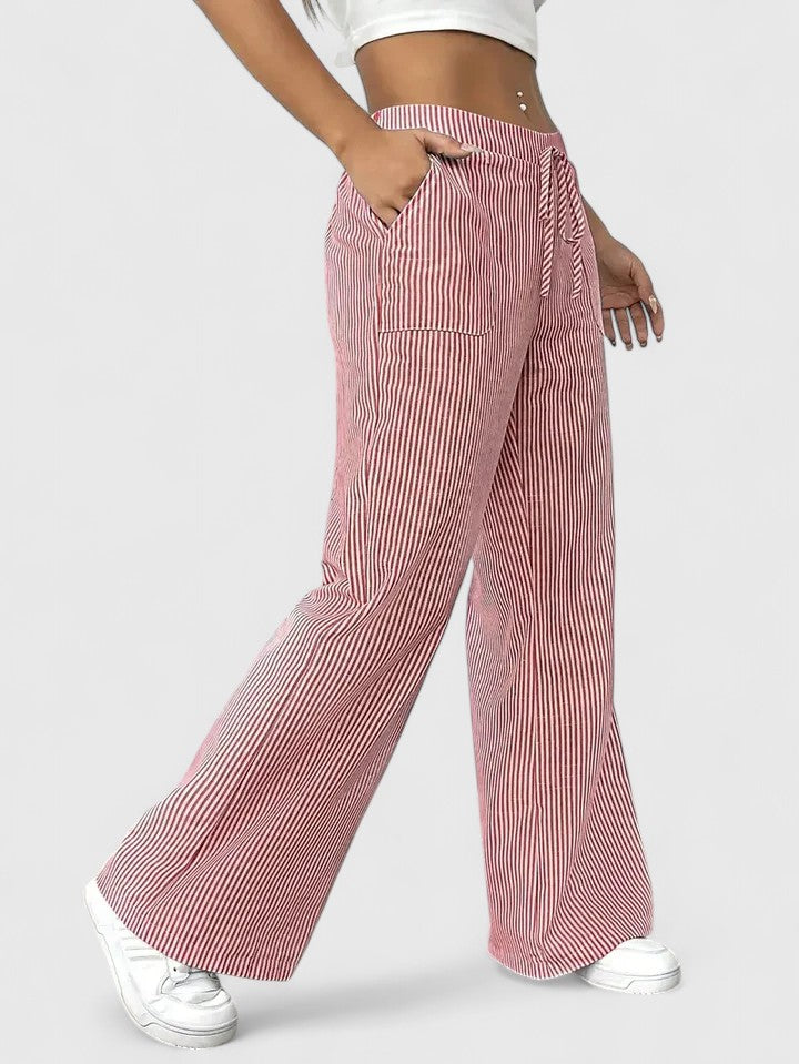 Dominique | Pantalon spacieux et confortable avec détails élégants
