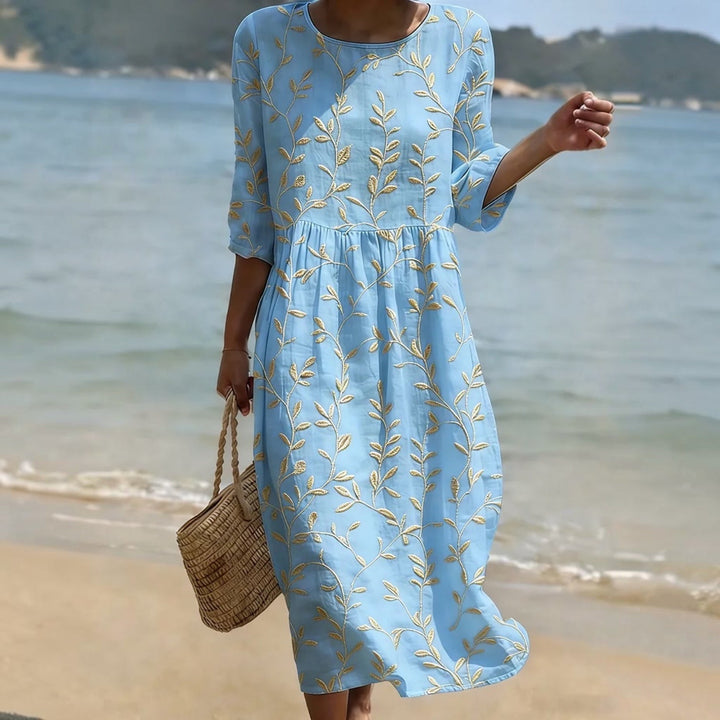 Élise™ | Robe brodée fleurie vintage