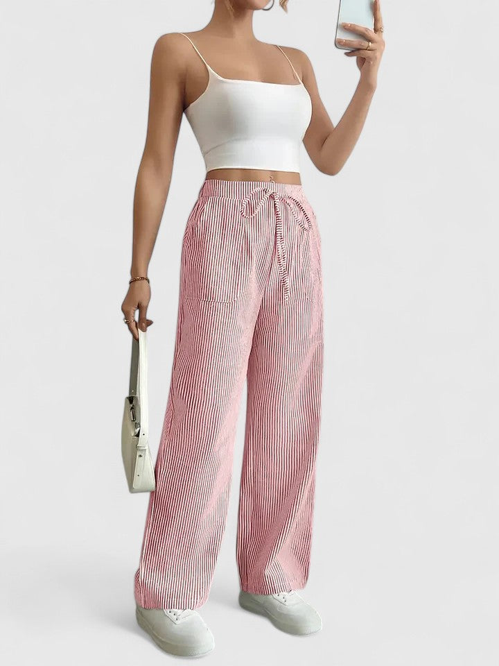Dominique | Pantalon spacieux et confortable avec détails élégants