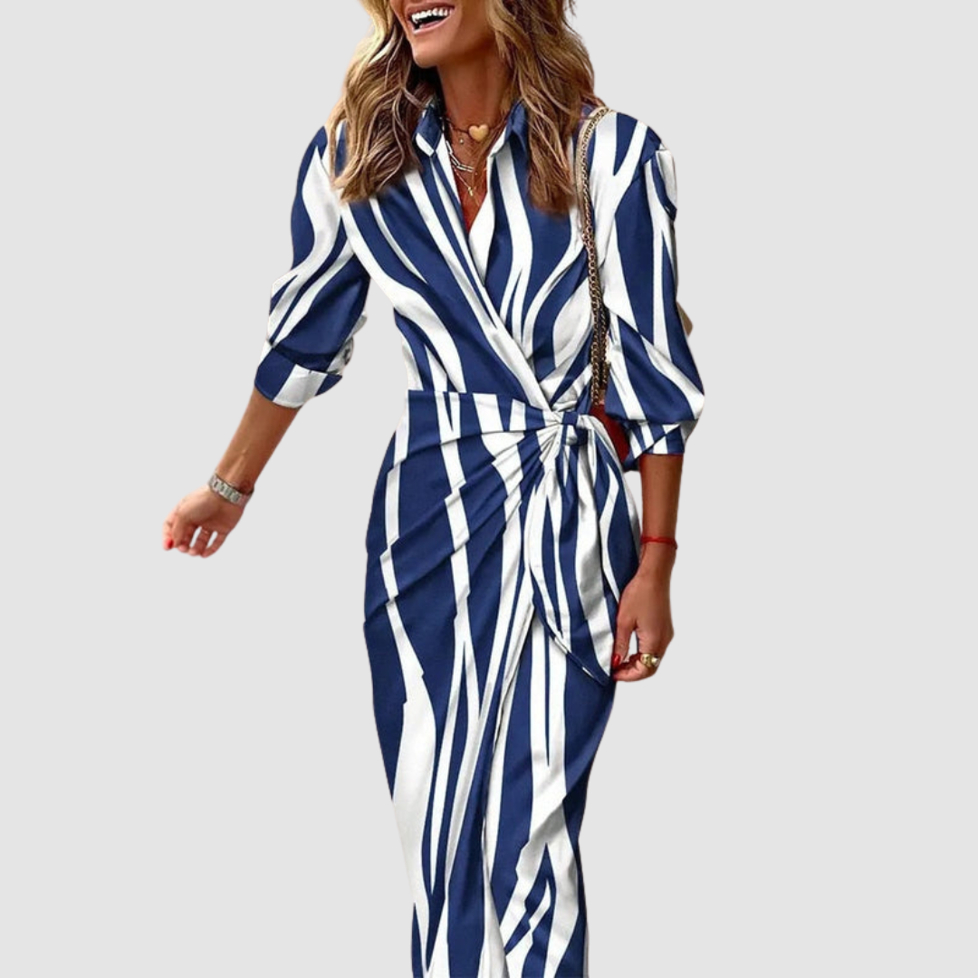 Cecilia™ | Robe rayée élégante