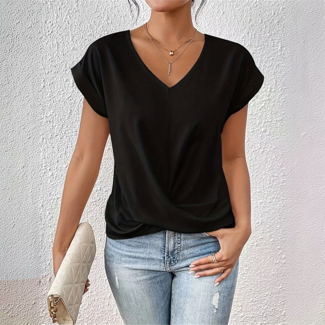 ÉLISE™ | T-Shirt Col Élégant