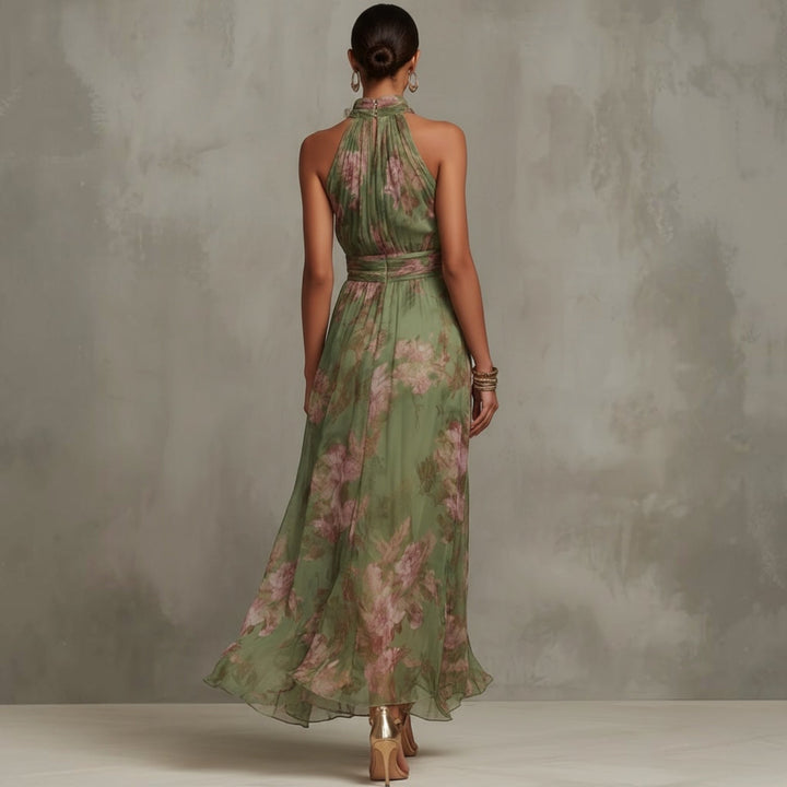 LIVIA™ | Robe Maxi Florale Halter