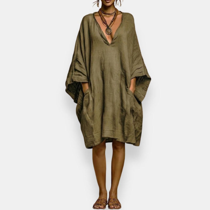CASSIENNE™ | Robe Oversize à Décolleté Élégant