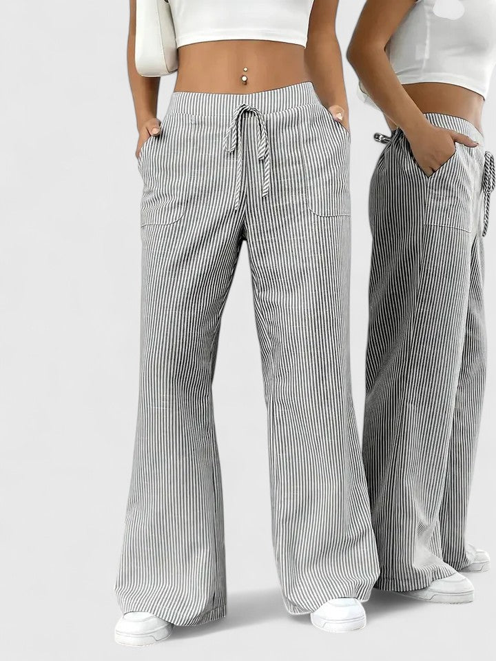 Dominique | Pantalon spacieux et confortable avec détails élégants