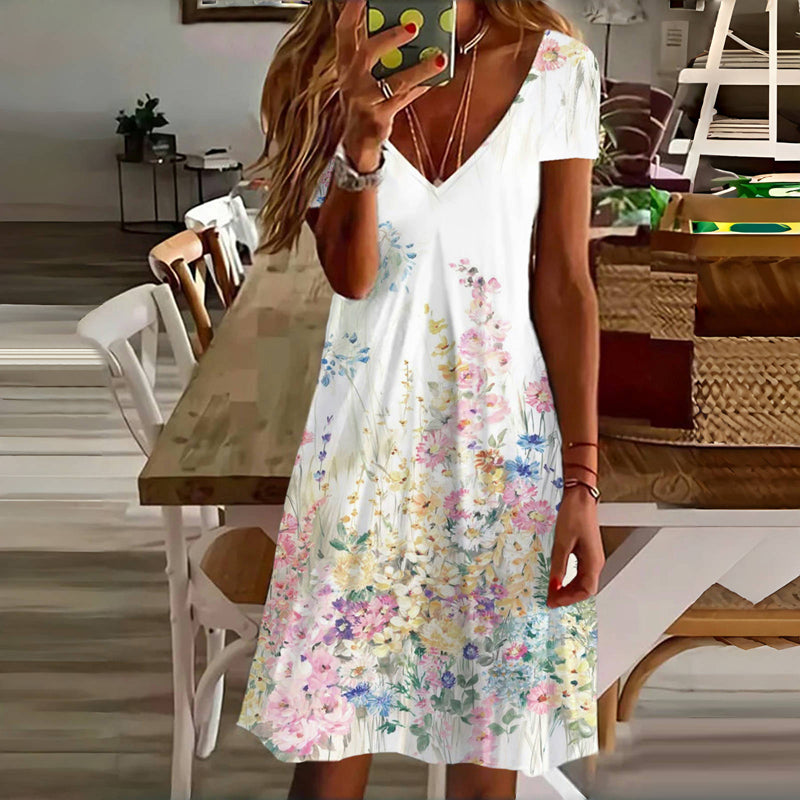 Robe Décontractée À Imprimé Floral