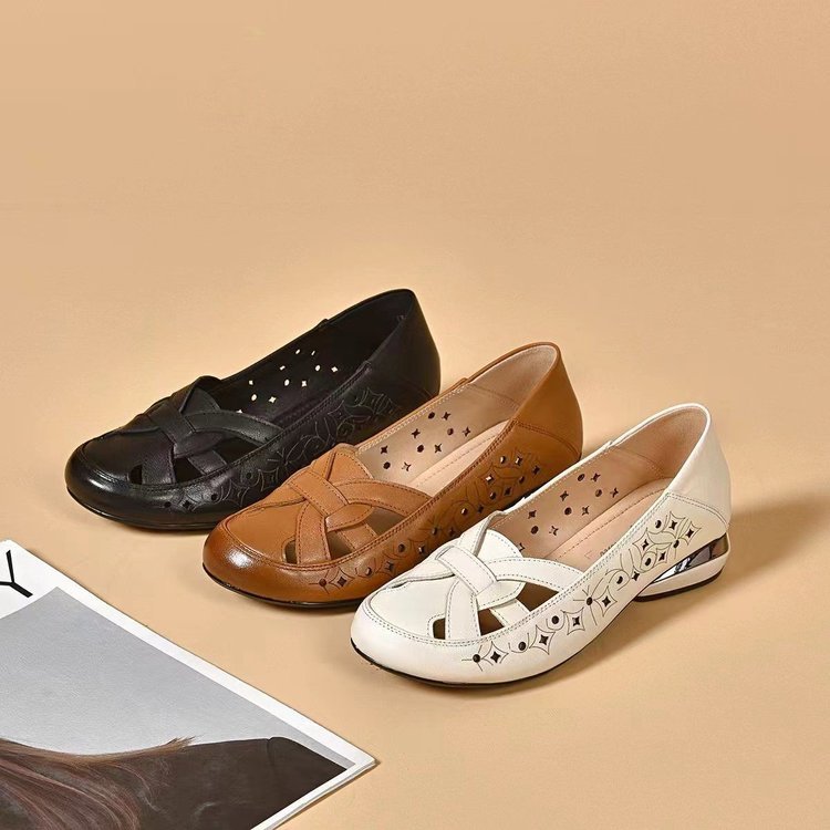 Bea | Chaussures en Cuir à Enfiler avec Détails Découpés