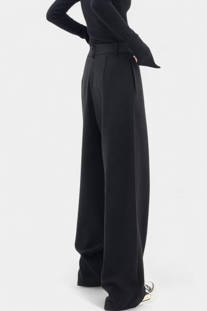 Oaklyn Pantalon droit taille haute avec tombé fluide élégant