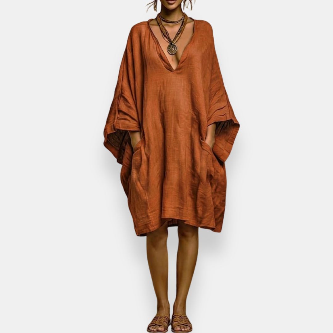 CASSIENNE™ | Robe Oversize à Décolleté Élégant