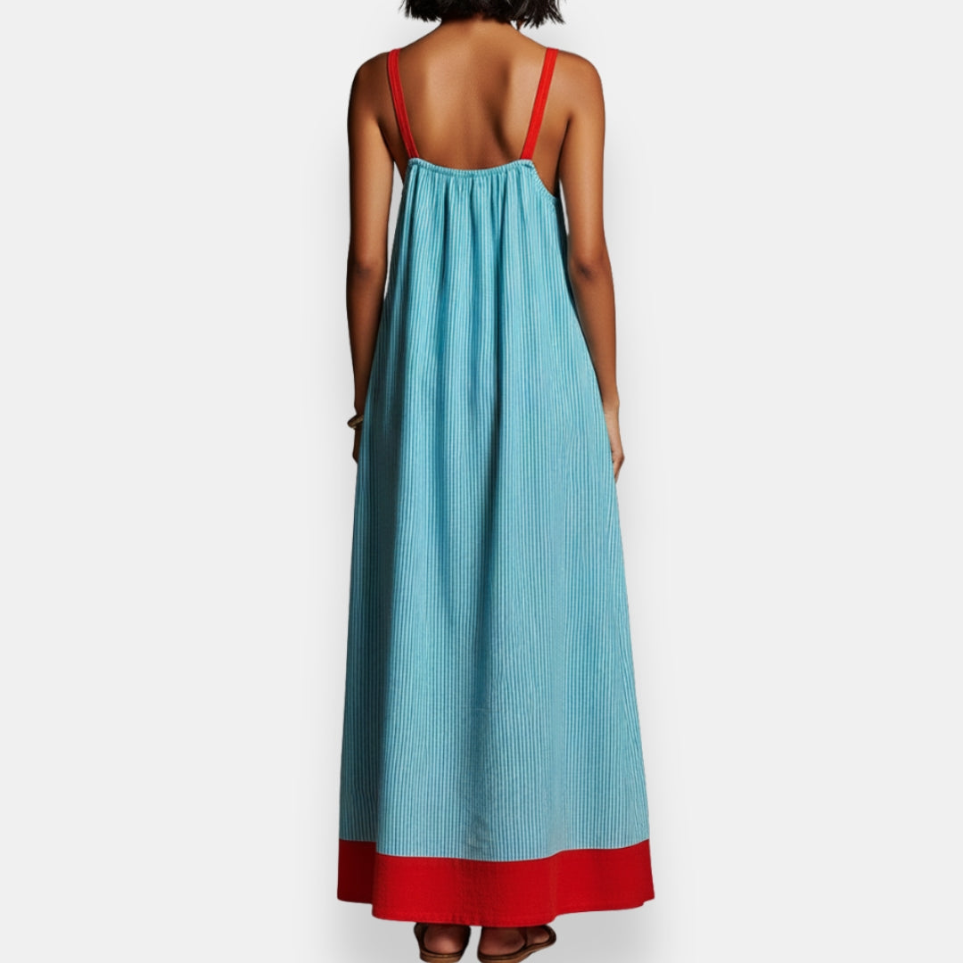 SERVALDE™ | Robe Longue à Bretelles avec Poches