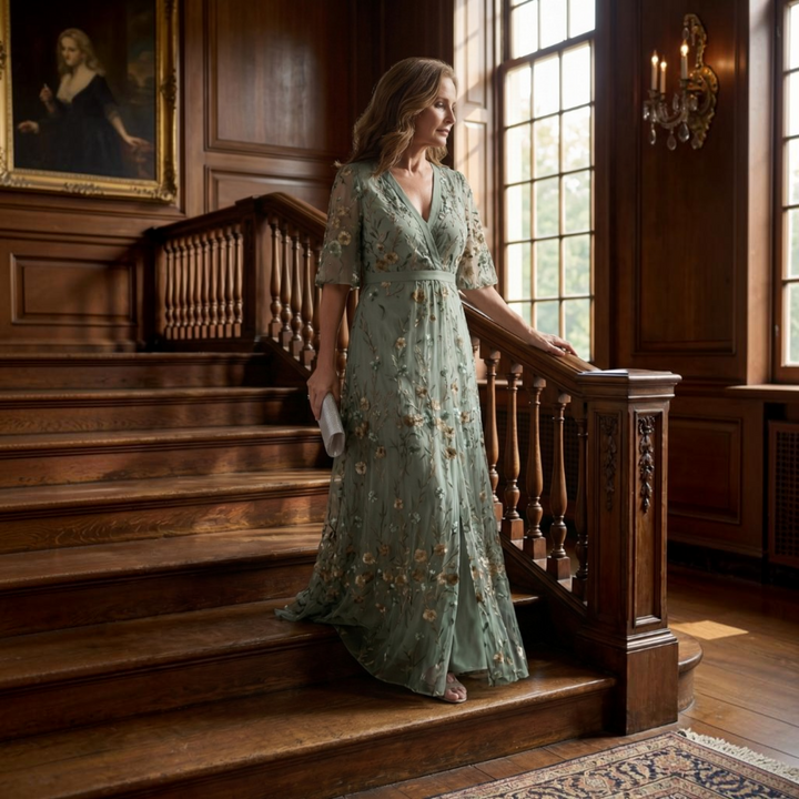 Cassia™ | Robe Midi Élégante à Col Halter
