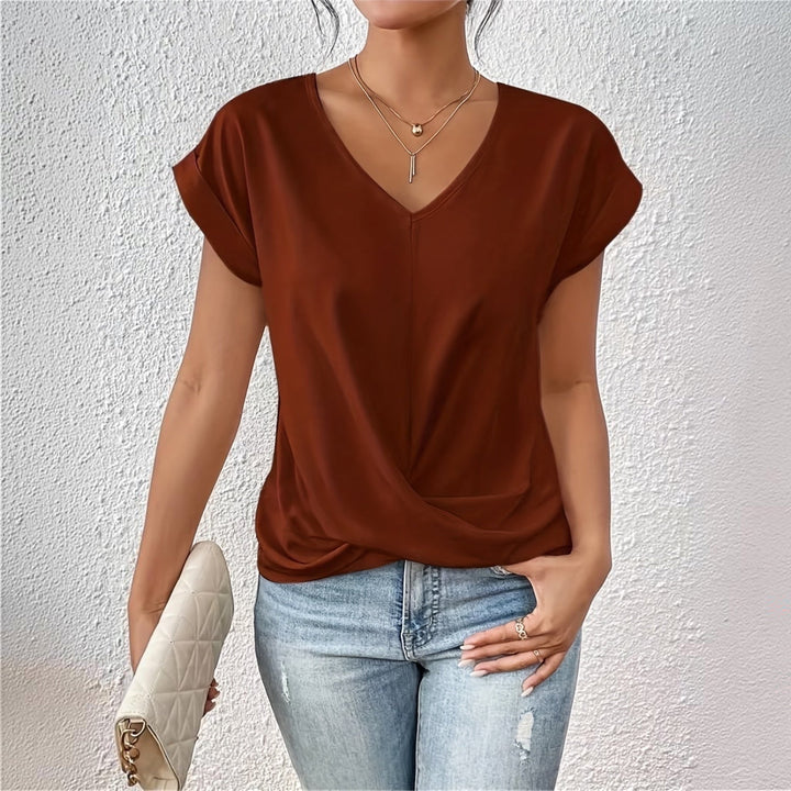 ÉLISE™ | T-Shirt Col Élégant