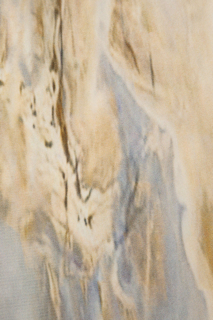 Pantalon droit chic à motif marbré
