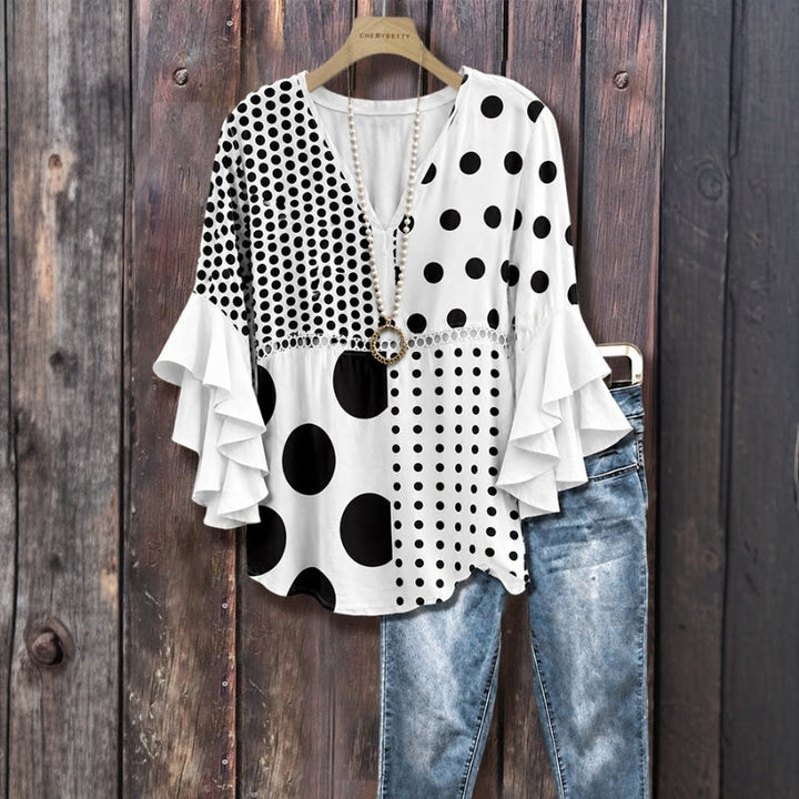 Blouse À Pois Vintage