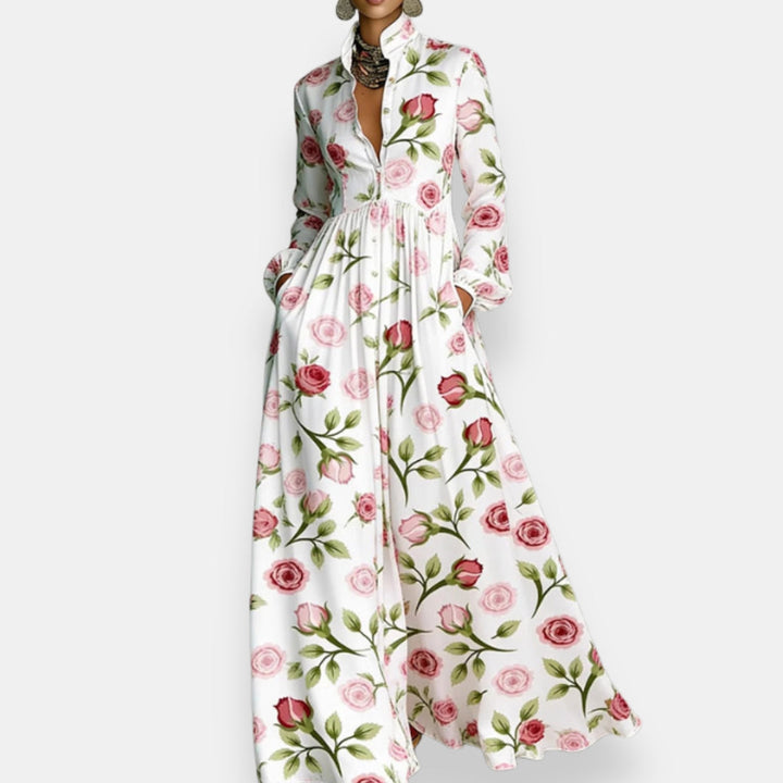 Milène™ | Robe chemise imprimée