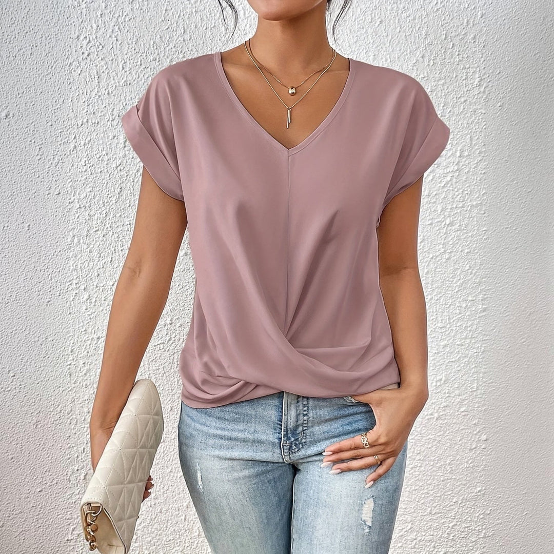 ÉLISE™ | T-Shirt Col Élégant