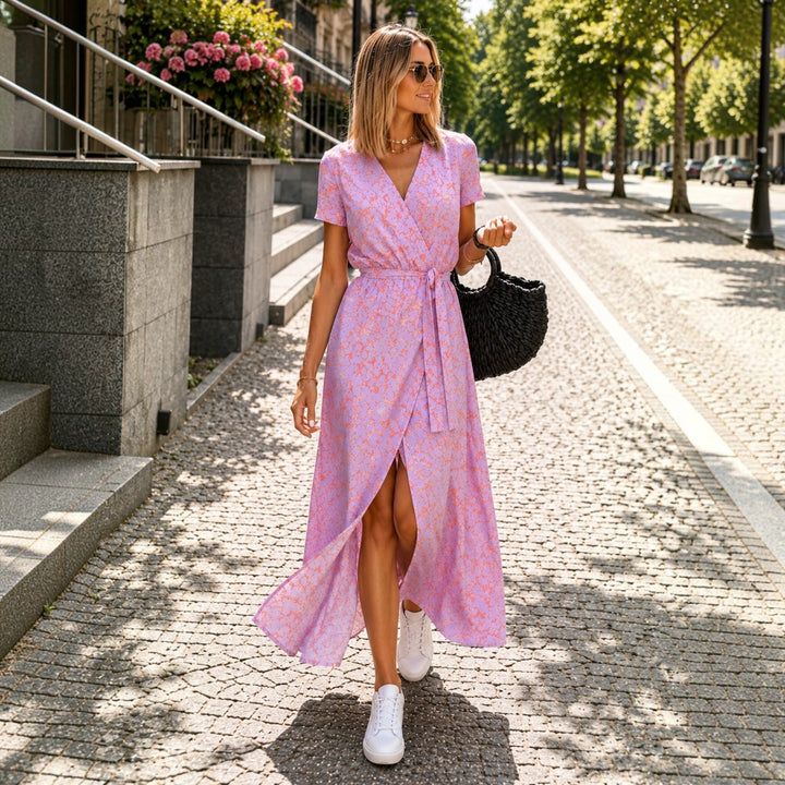 LENA™ | Robe Élégante à Col V