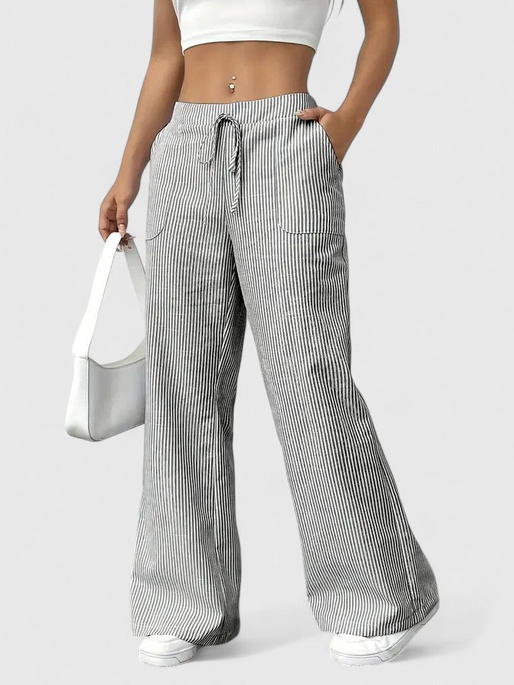 Dominique | Pantalon spacieux et confortable avec détails élégants