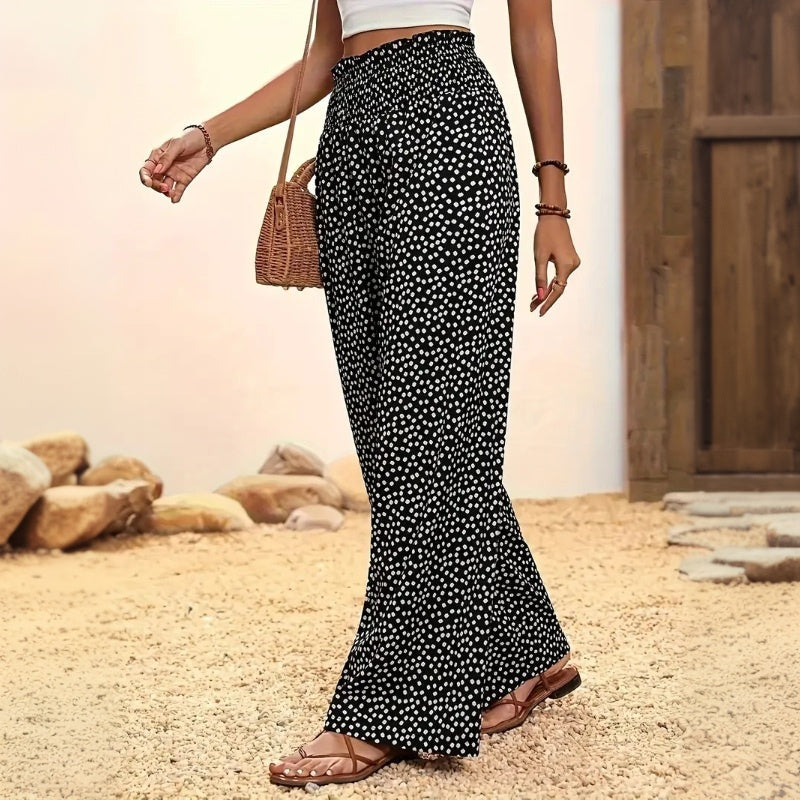 Pantalon À Pois Décontracté