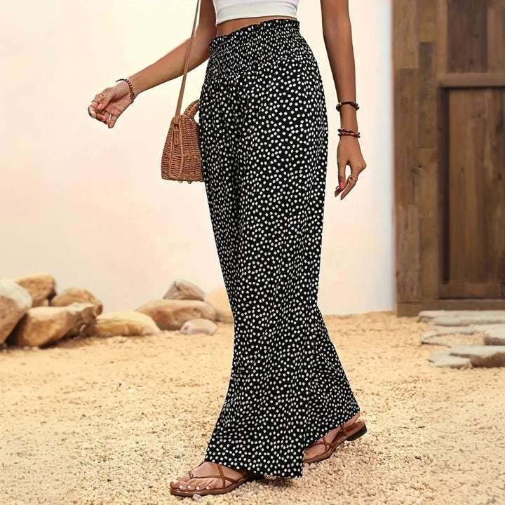 Pantalon À Pois Décontracté