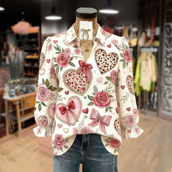 Chemisier Vintage À Imprimé Floral