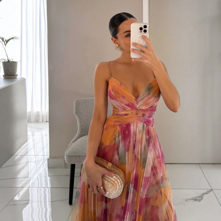 GISELLE™ | Robe Longue Florale Élégante