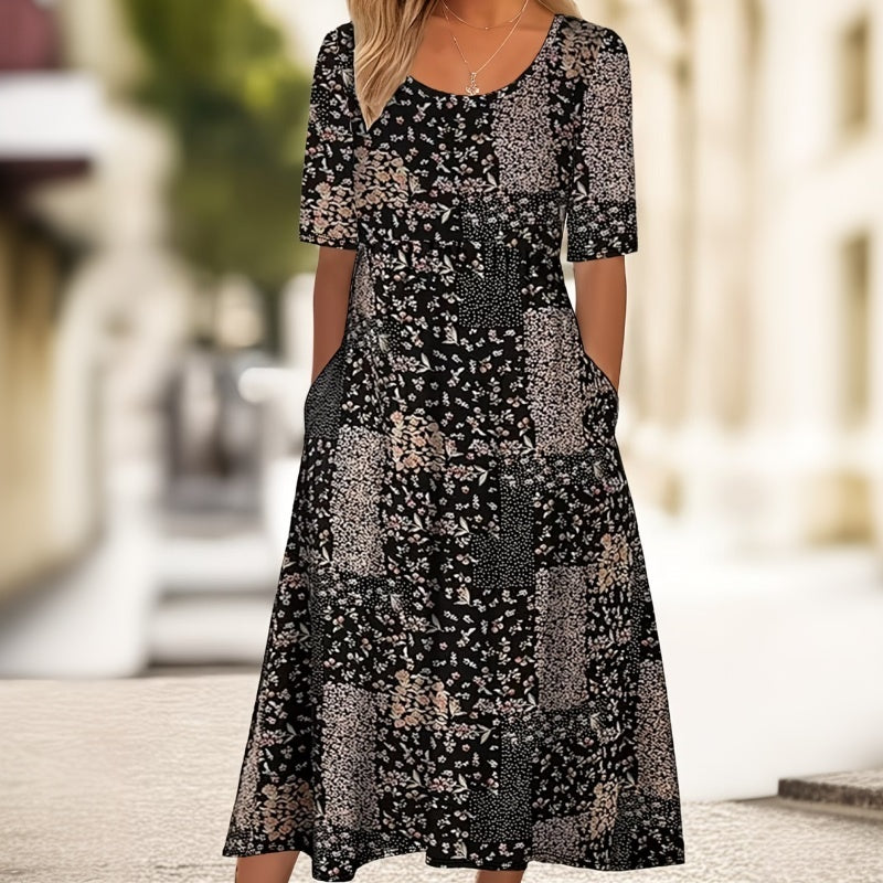 Robe Vintage À Imprimé Floral