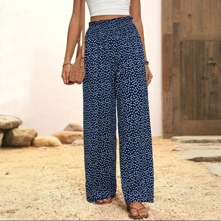 Pantalon À Pois Décontracté