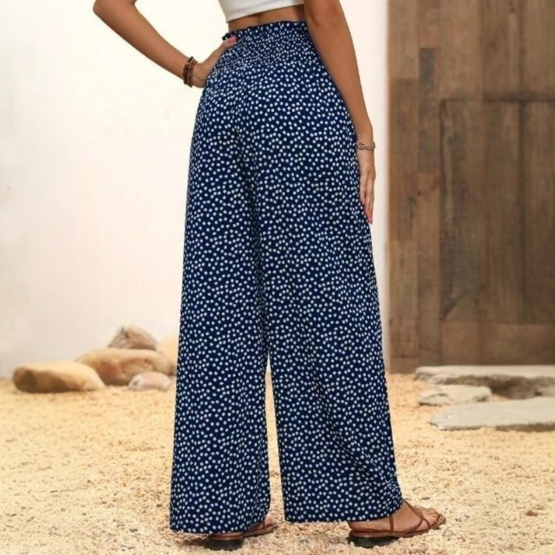 Pantalon À Pois Décontracté