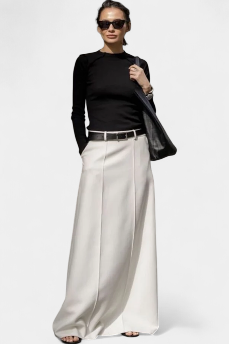Ada Jupe minimaliste couleur unie coupe H