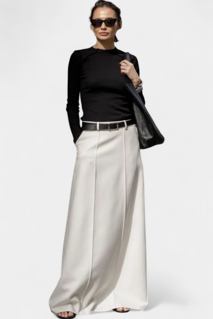 Ada Jupe minimaliste couleur unie coupe H
