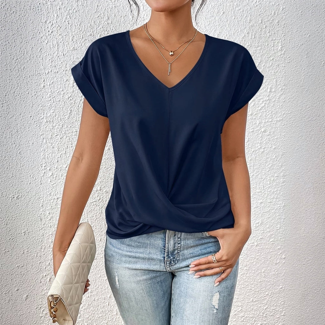 ÉLISE™ | T-Shirt Col Élégant