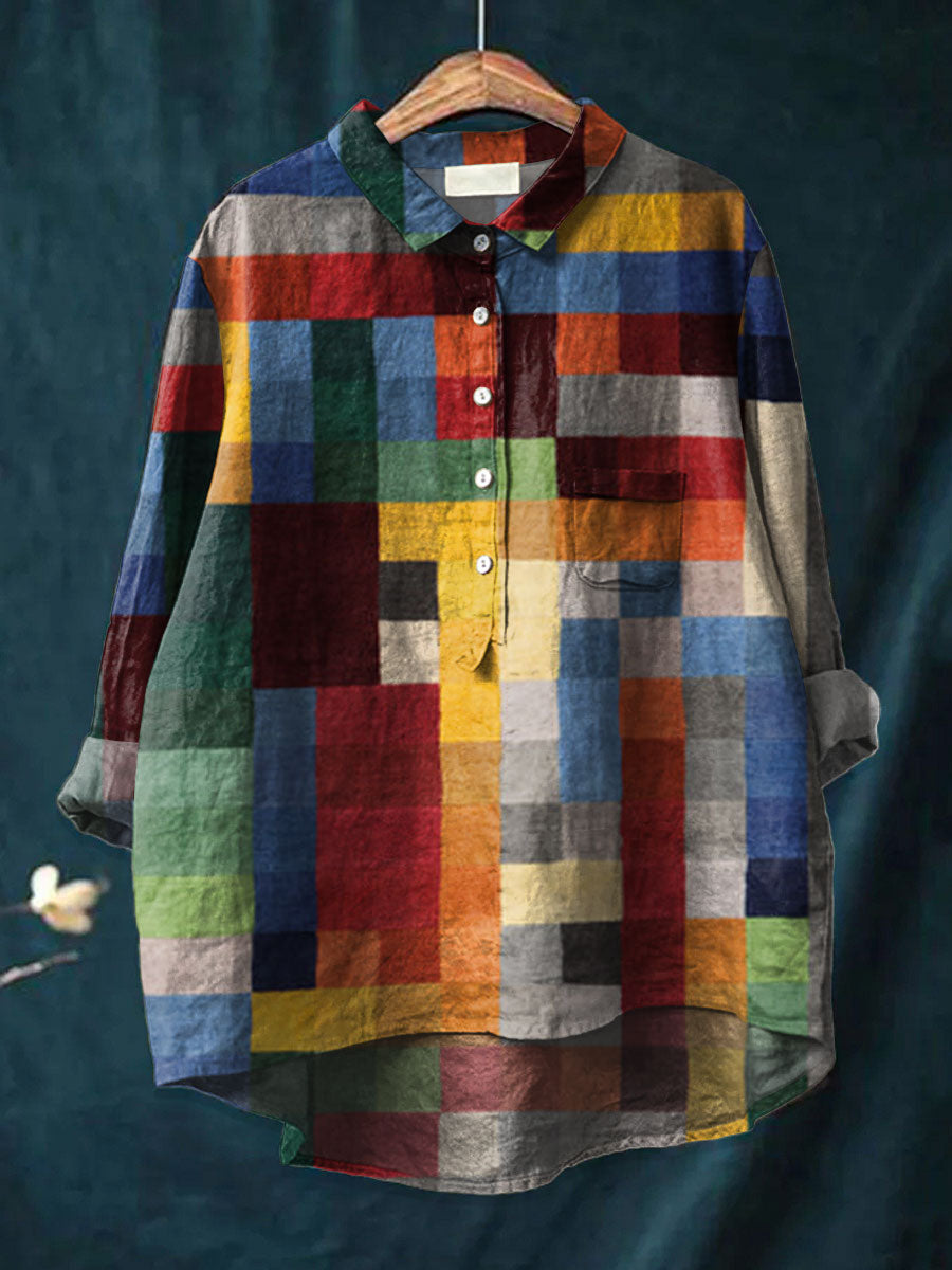 Iris | Chemise motif color block