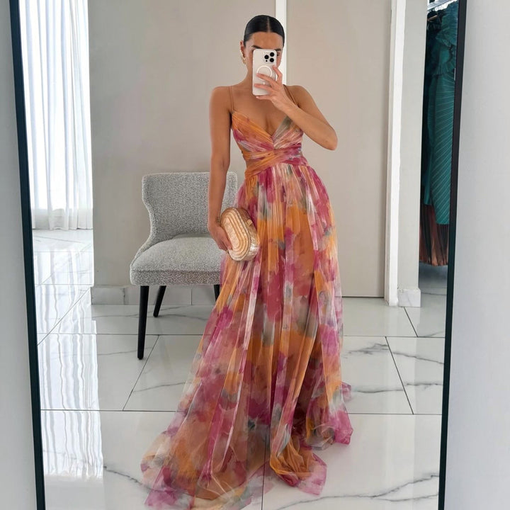 GISELLE™ | Robe Longue Florale Élégante