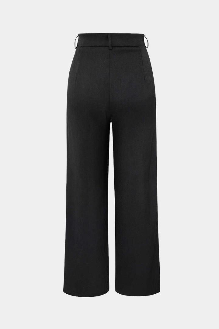 Oaklyn Pantalon droit taille haute avec tombé fluide élégant