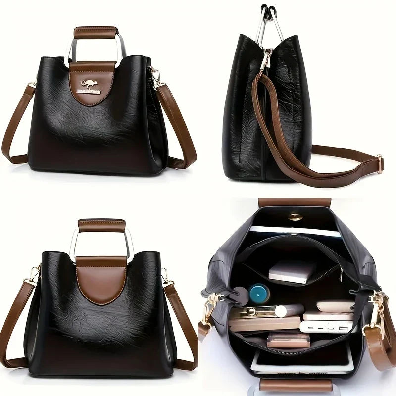 Isabella - Chic Leather Bucket Bag