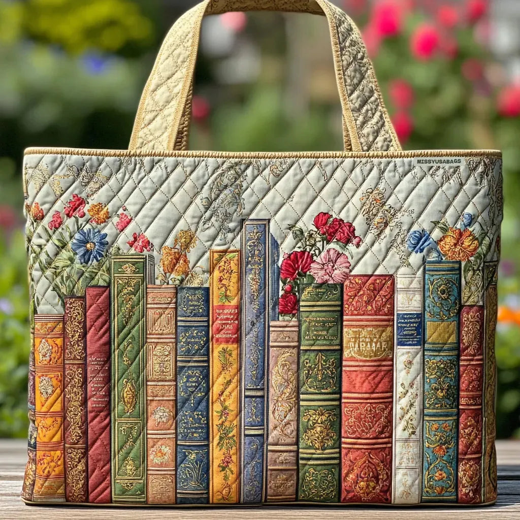 Sac Matelassé Bibliothèque Enchantée