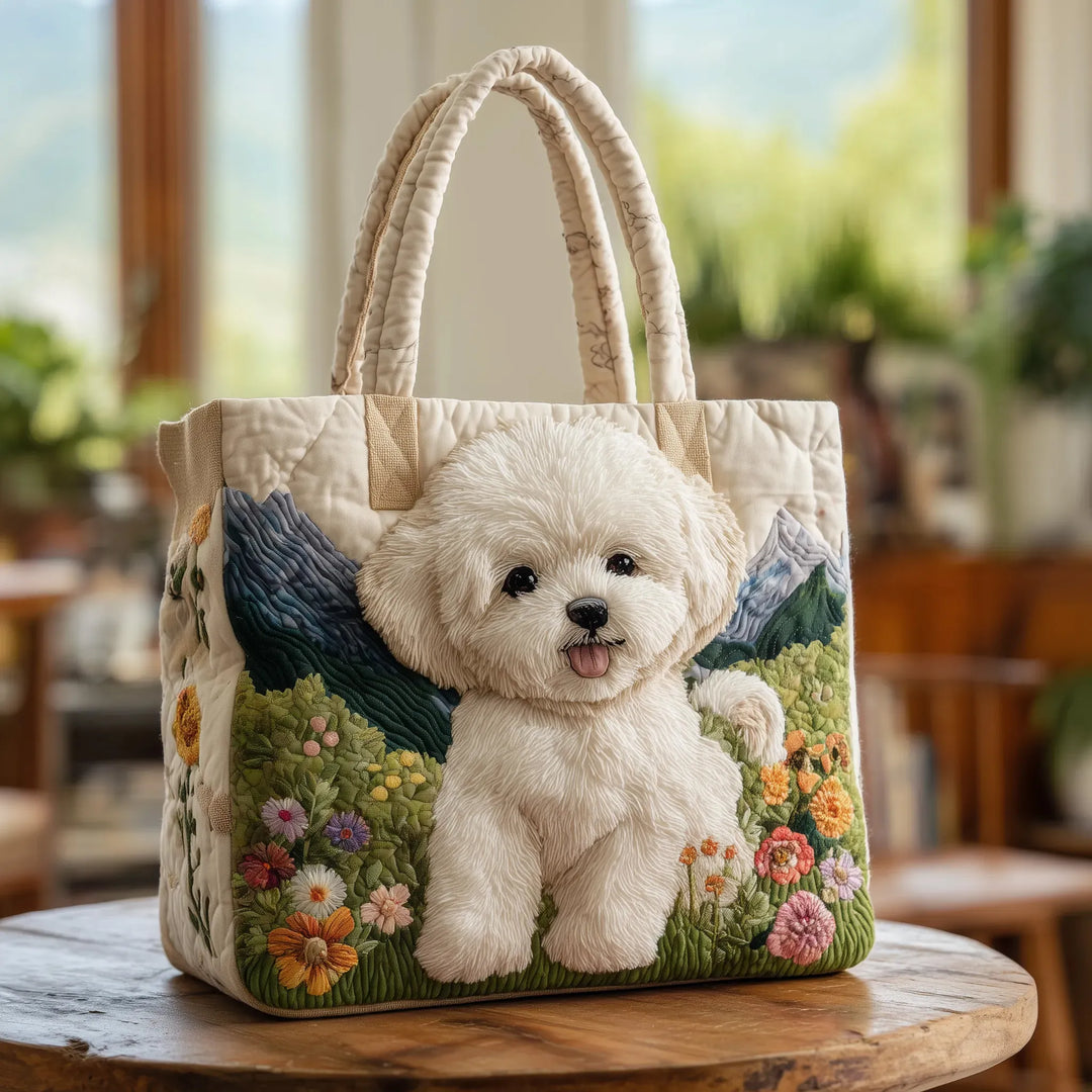 Sac Artisanal Matelassé Pour Chien Enchanté