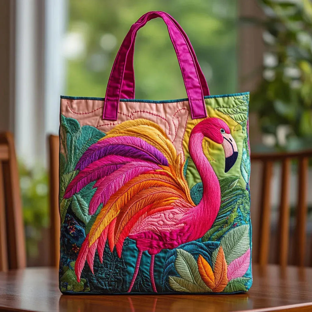 Sac Matelassé Flamant Arc-en-Ciel