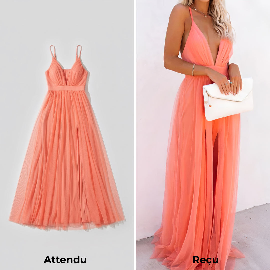 CLÉMENCE™ | Robe Maxi Corail