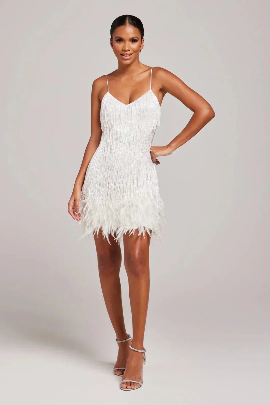 Alicia | Feather Mini Dress