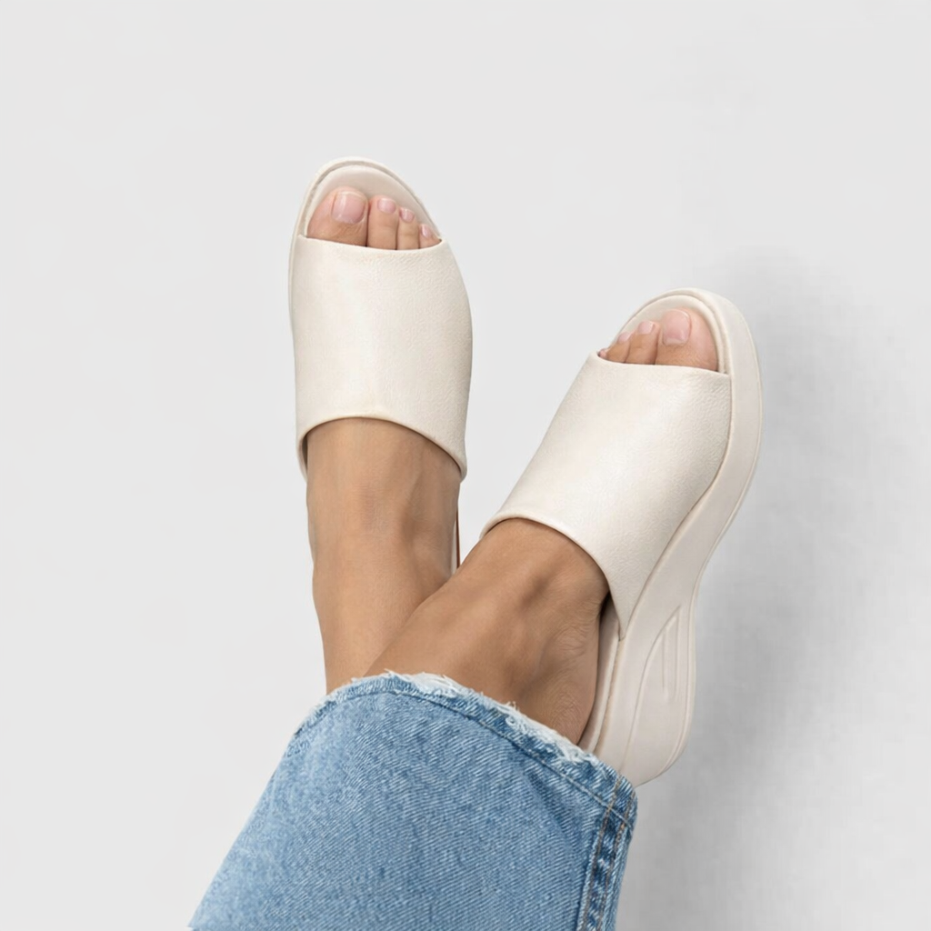 Sandales orthopédiques compensées à enfiler