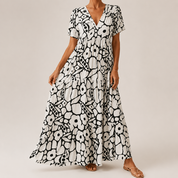 MARGAUX™ | Robe Bohème à Imprimé Élégant