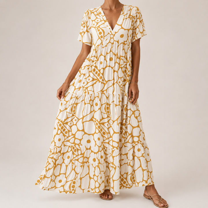 MARGAUX™ | Robe Bohème à Imprimé Élégant