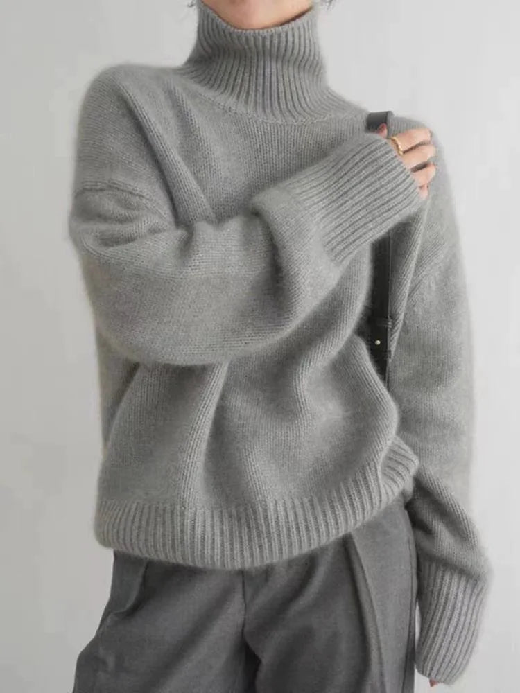 Isabella | Cashmere High Neck Sweater