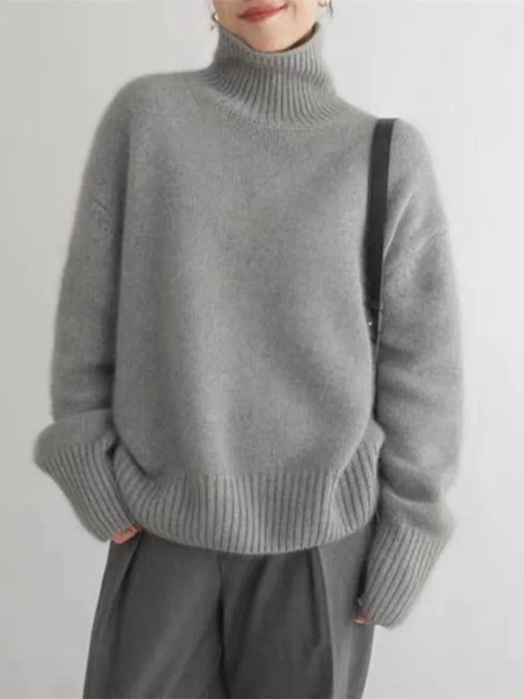 Isabella | Cashmere High Neck Sweater