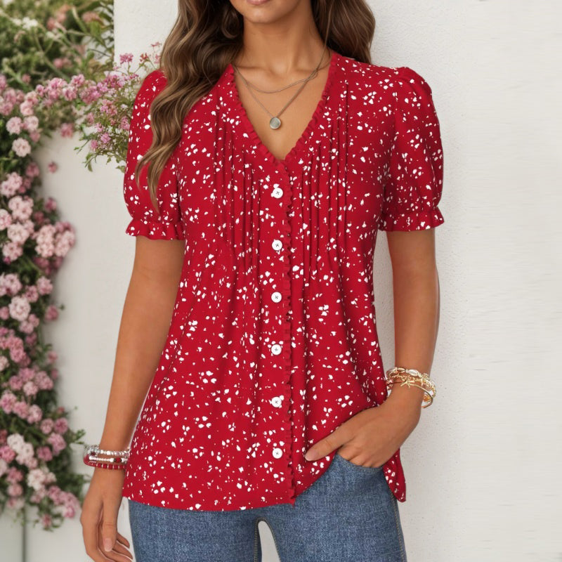 Blouse Décontractée Vintage